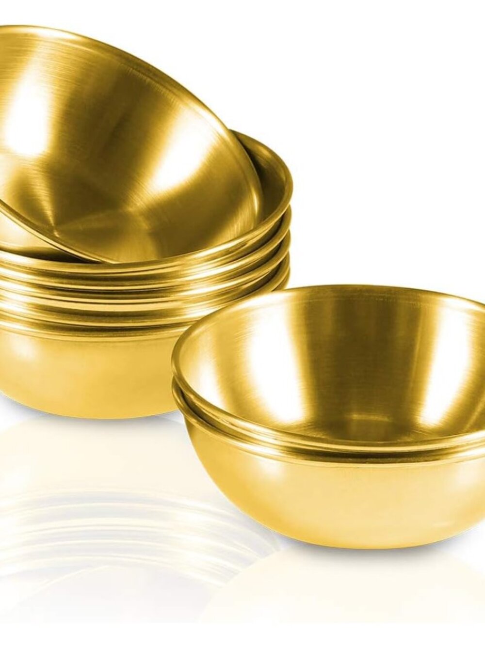 8 Pack 3.2inch Stainless Steel Sauce Dishes Mini Individual Saucers Bowl Round S